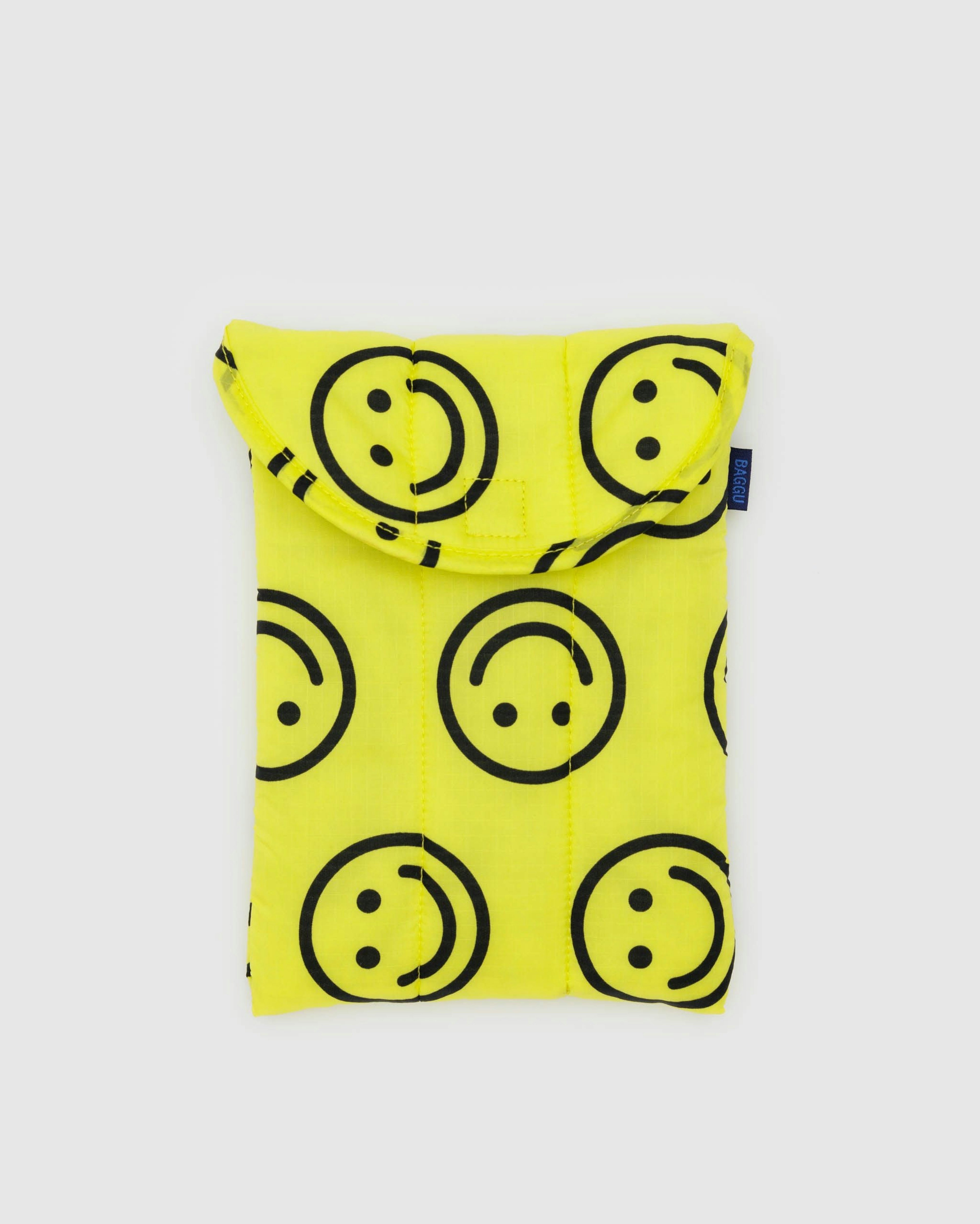 Puffy Tablet Sleeve - Yellow Happy