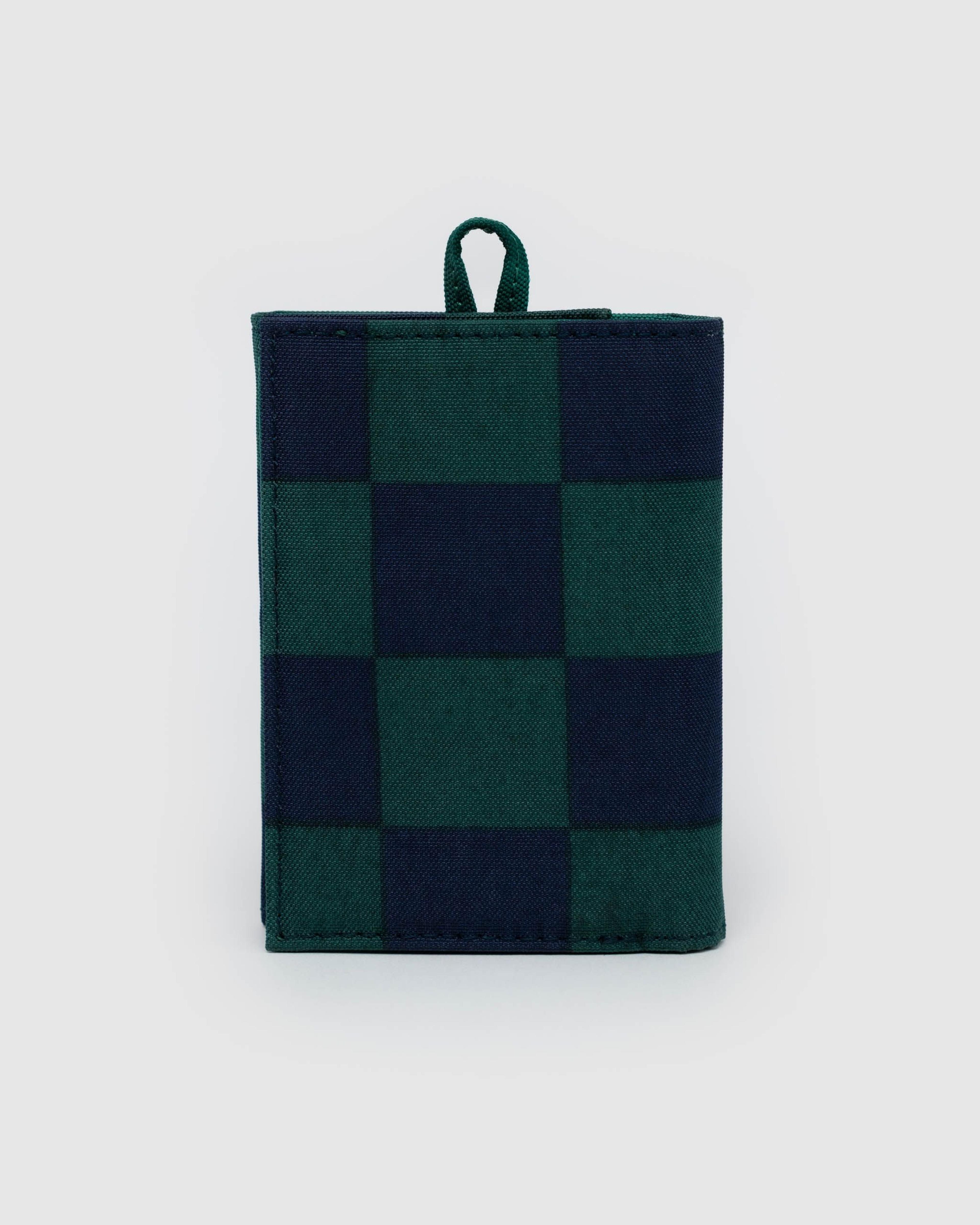 Snap Wallet - Navy Green Check