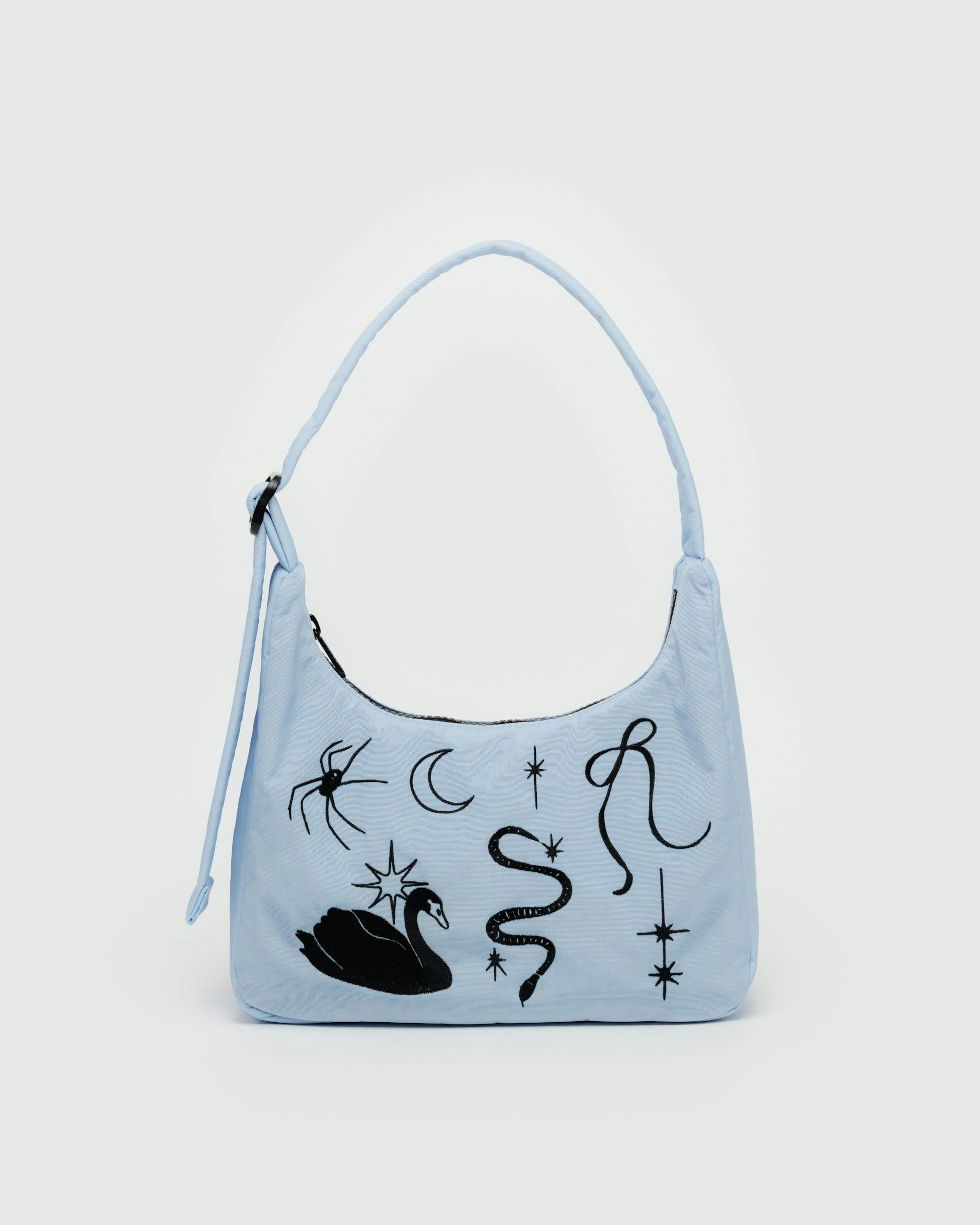 Mini Nylon Shoulder Bag  - Embroidered Ballet Icons