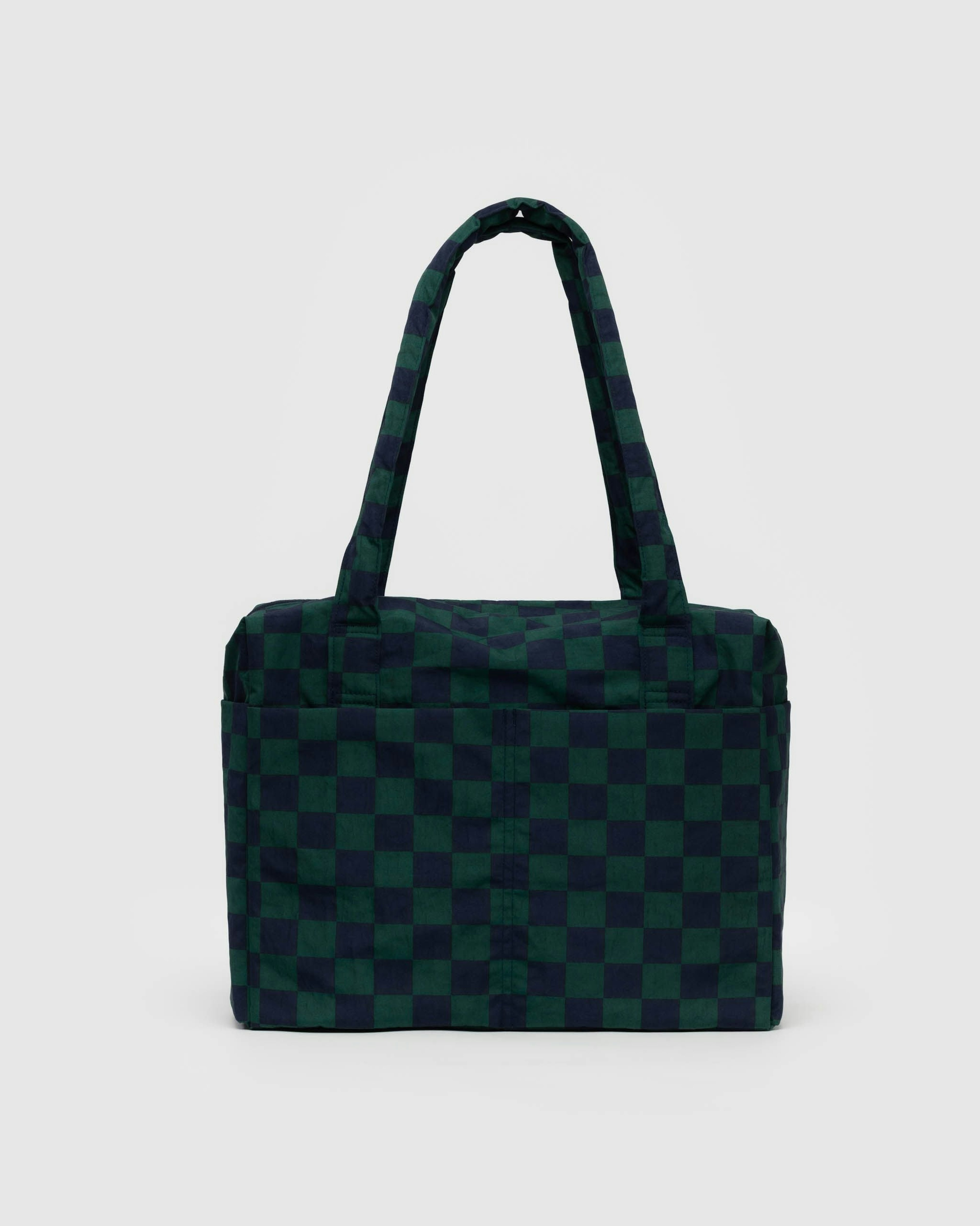 Small Cloud Carry-On - Navy Green Check